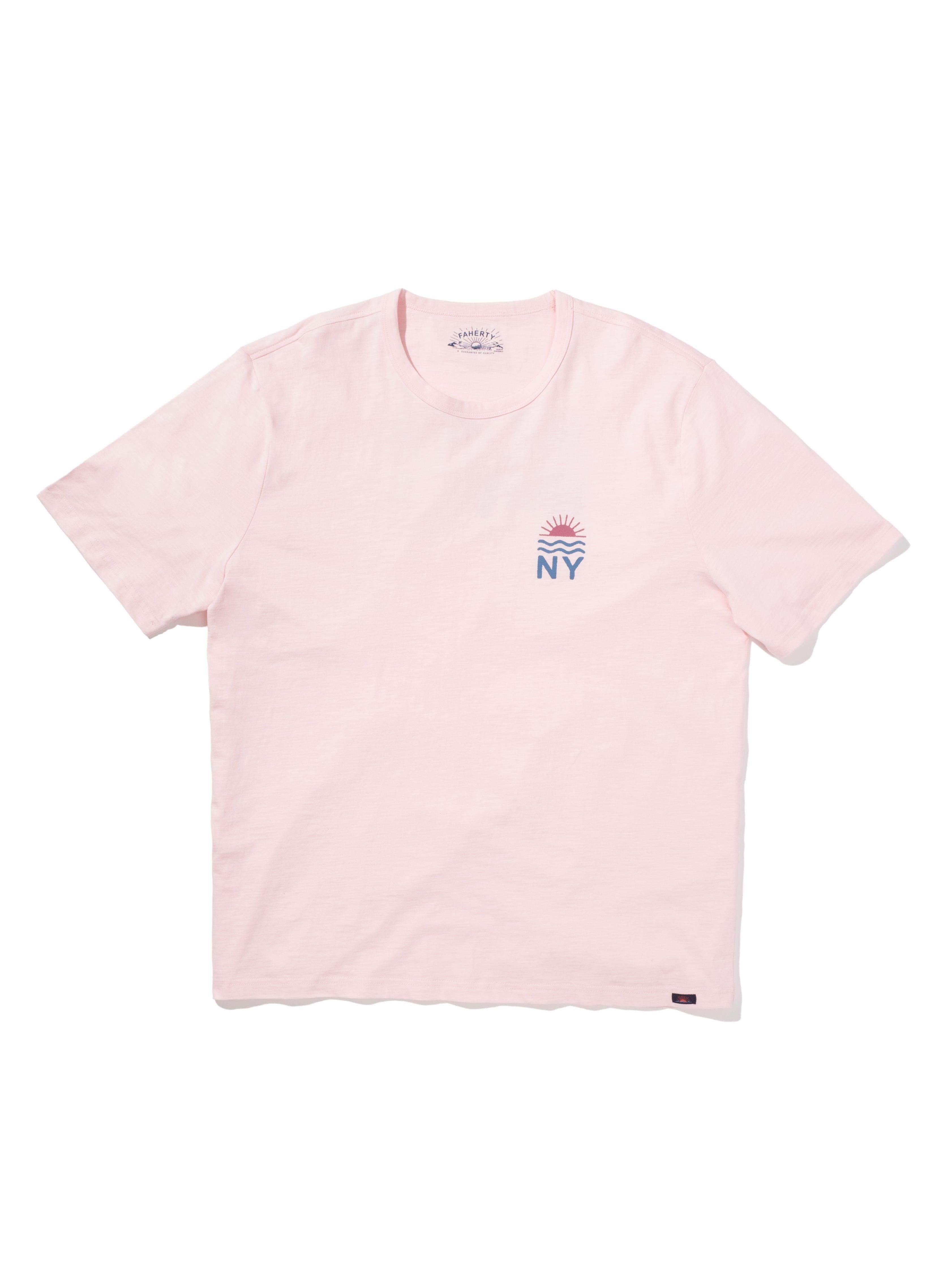 New York Short-Sleeve Crew T-Shirt - Pearl Pink