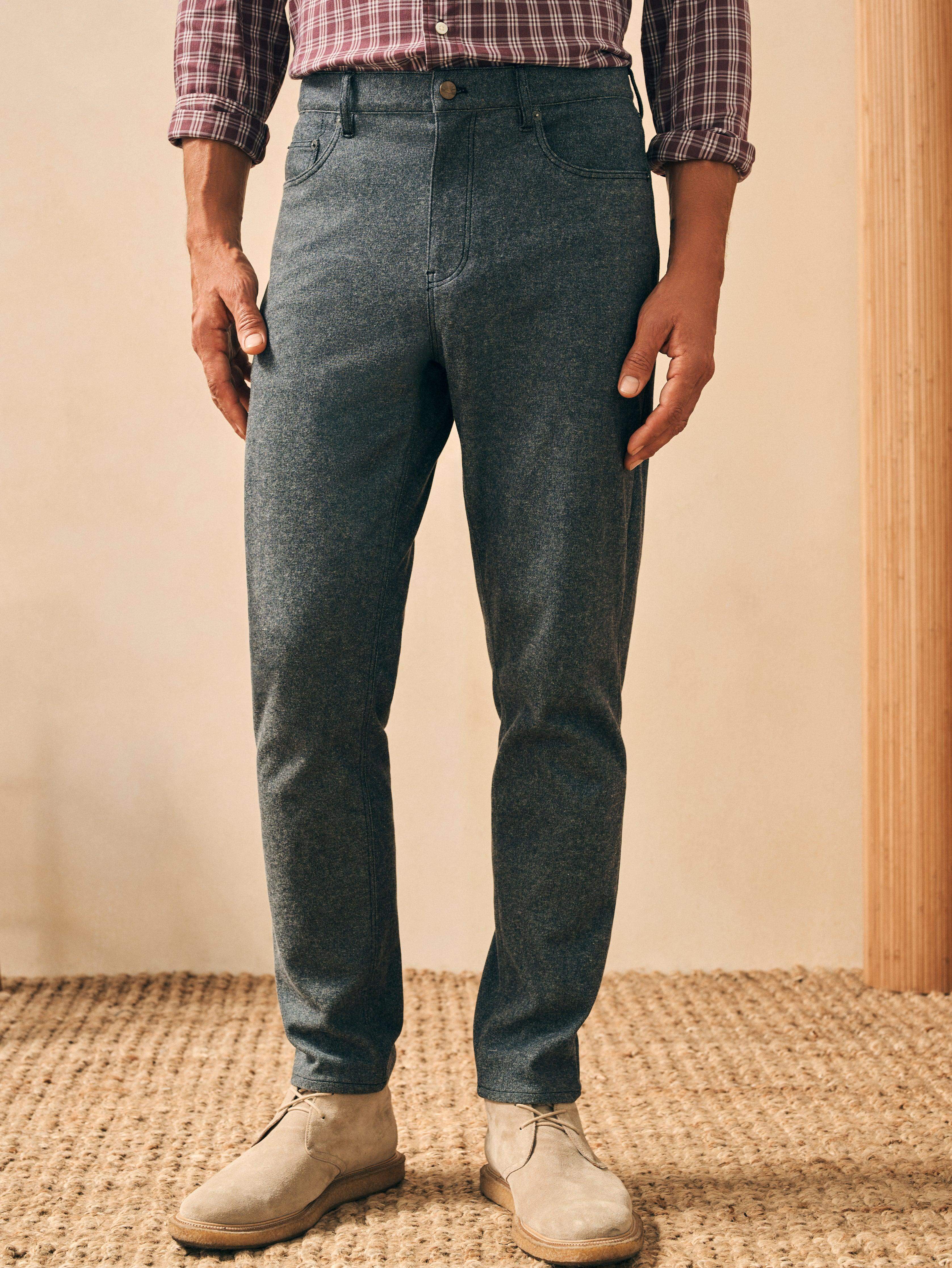 Knit Flannel 5-Pocket Pant - Mountain Charcoal