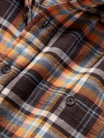 Super Brushed Flannel - Walnut Wood Plaid(Walnut Wood Plaid,XS)