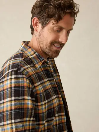 Super Brushed Flannel - Walnut Wood Plaid(Walnut Wood Plaid,XS)
