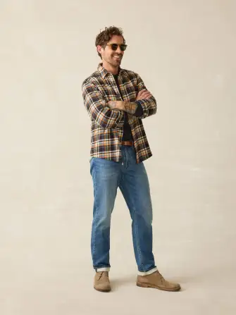 Super Brushed Flannel - Walnut Wood Plaid(Walnut Wood Plaid,XS)