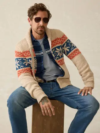 Surf To Snow Zip Cardigan - Pacific Wheat(Pacific Wheat,XXS)