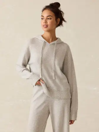 Tropical Cashmere Hoodie - Light Grey Heather