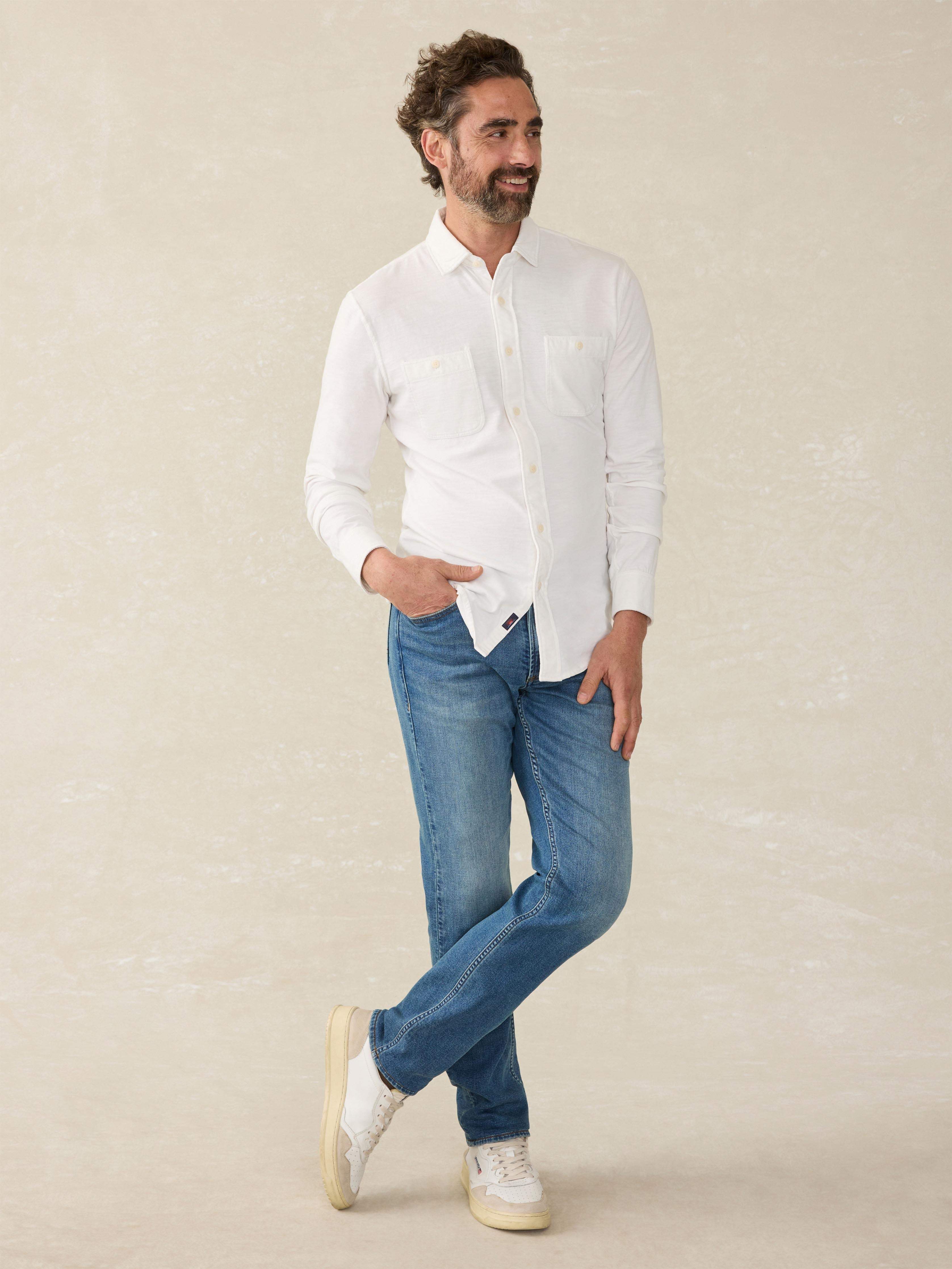 Sunwashed Knit Shirt - White