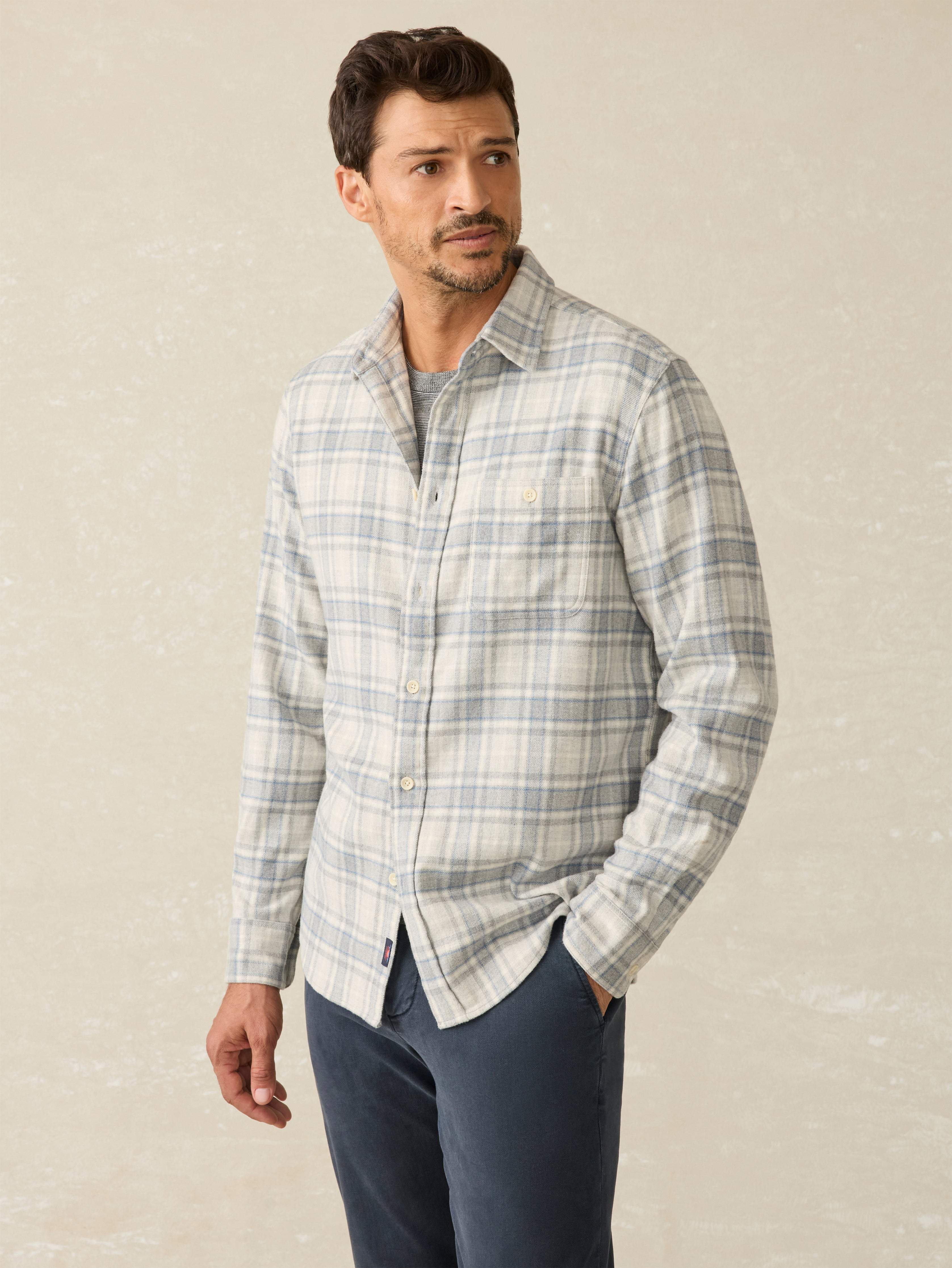 Super Brushed Flannel - Grey Falls Plaid