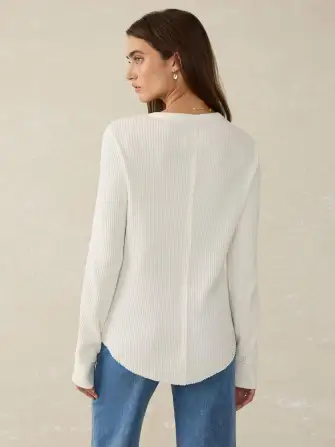 Legend™ Apres Waffle Henley - Egret(Egret,XXS)