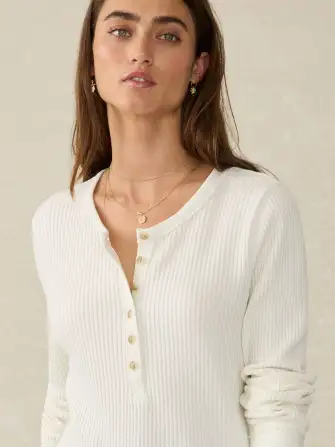 Legend™ Apres Waffle Henley - Egret(Egret,XXS)