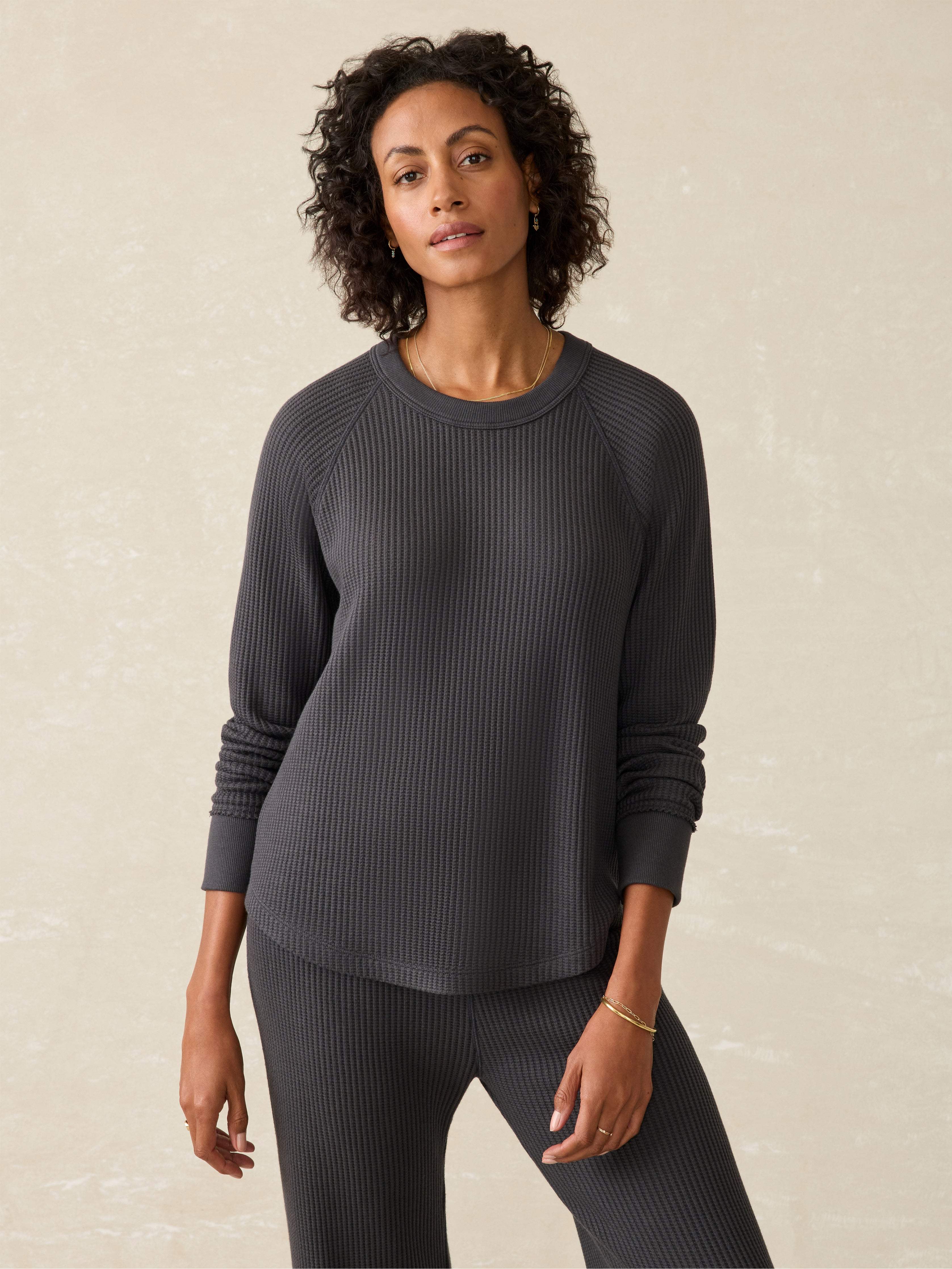Legend™ Waffle Layering Crew - Black