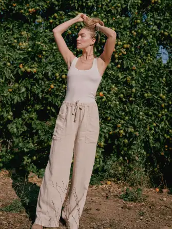 Topanga Drape Pant - Wheaten