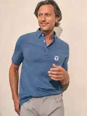 Yale Short-Sleeve Movement™ Polo - Sea Navy Melange