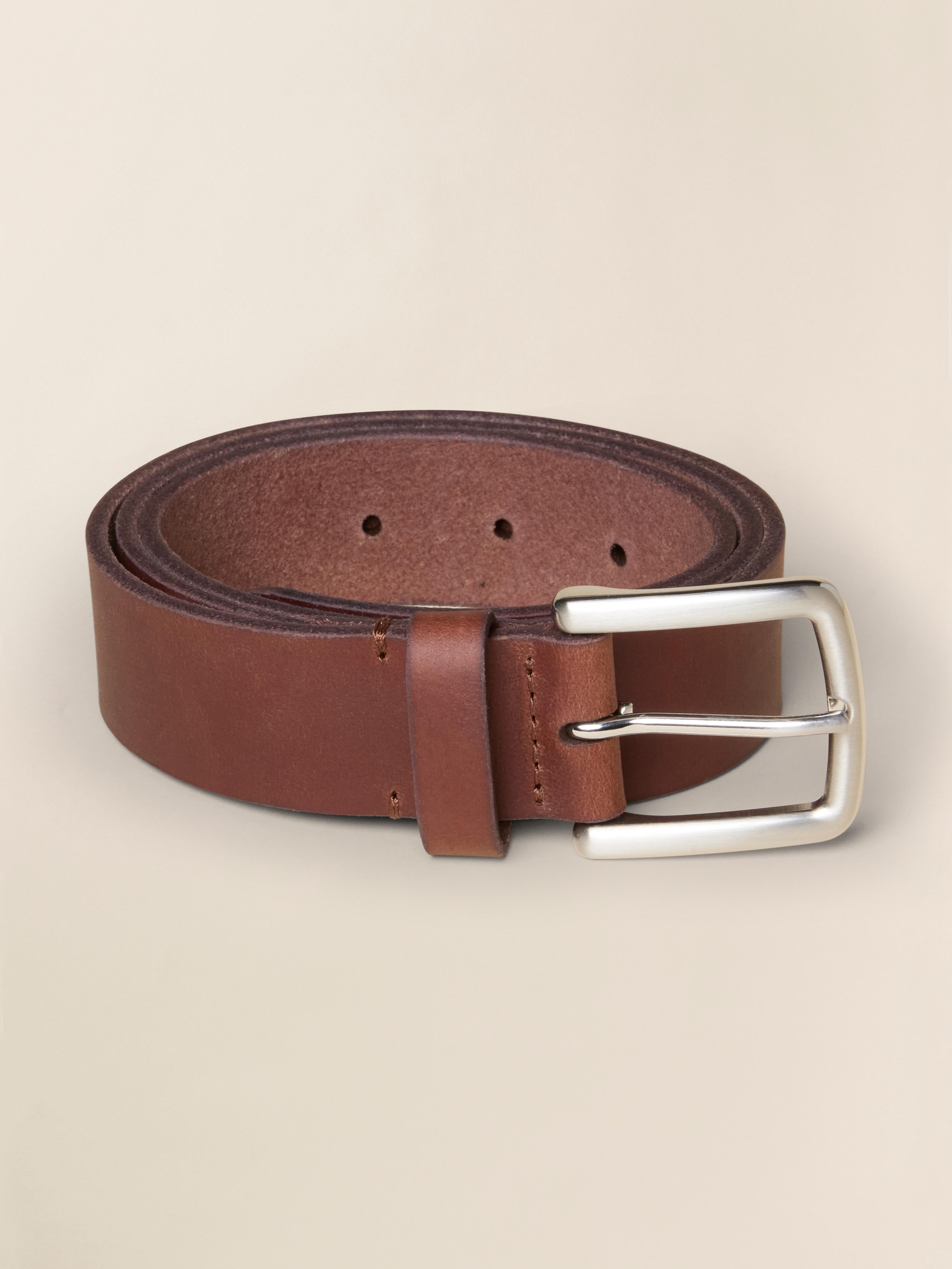Men's Leather Belt - Saddle Brown