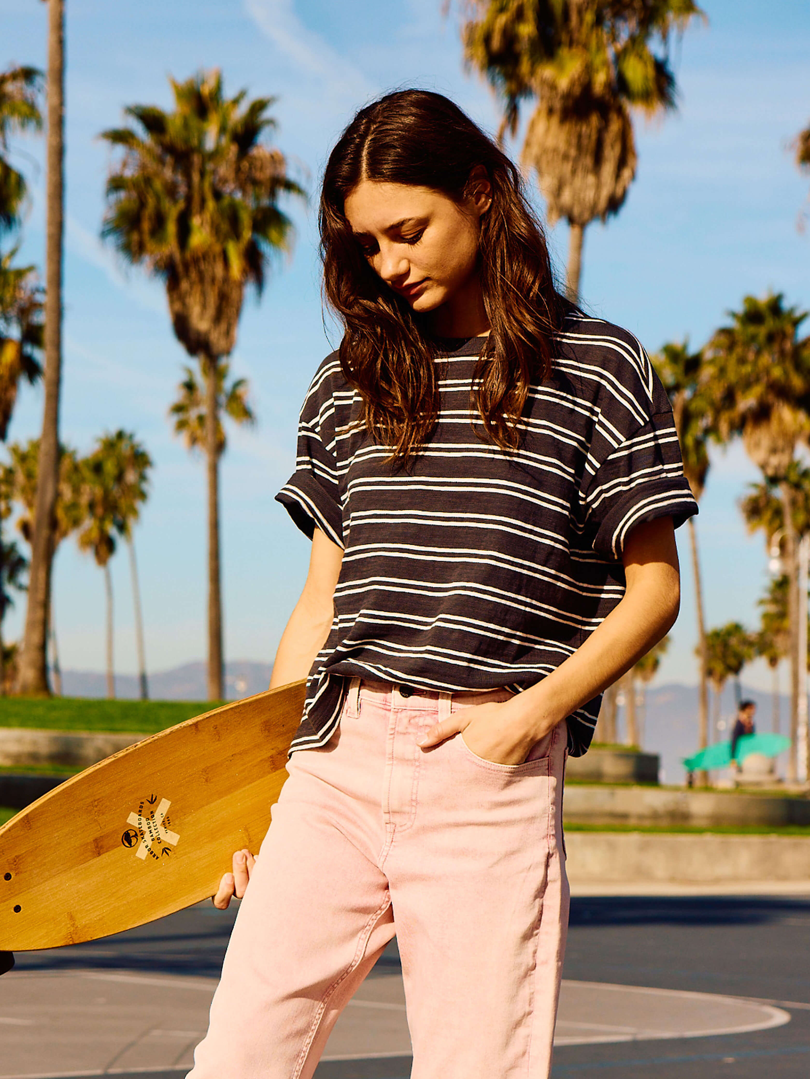 Sunwashed Slub Vintage Tee - Phantom Highland Stripe