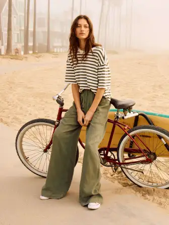 Topanga Drape Pant - Thyme