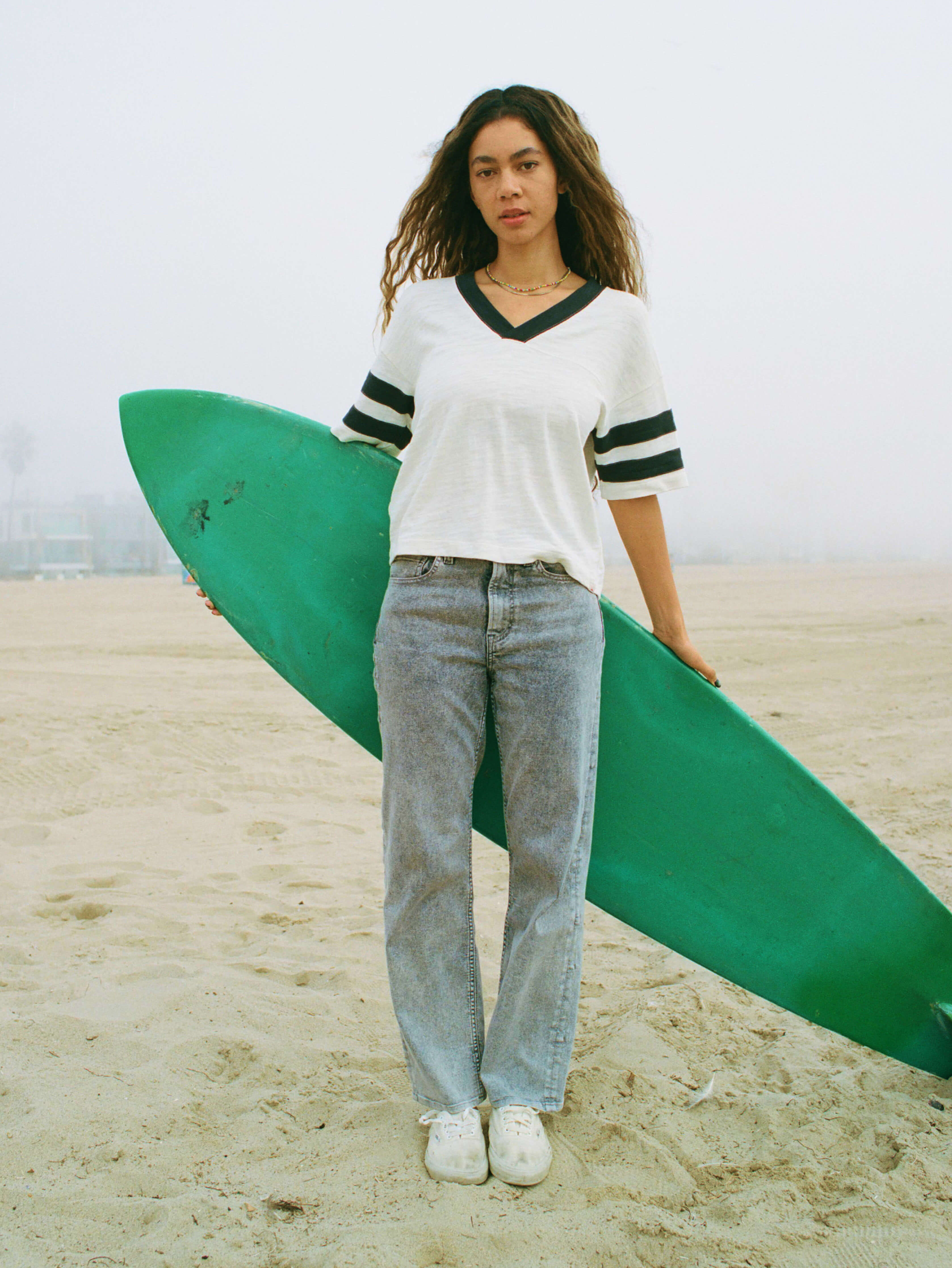 Slim Straight Sunwashed Denim - Washed Black