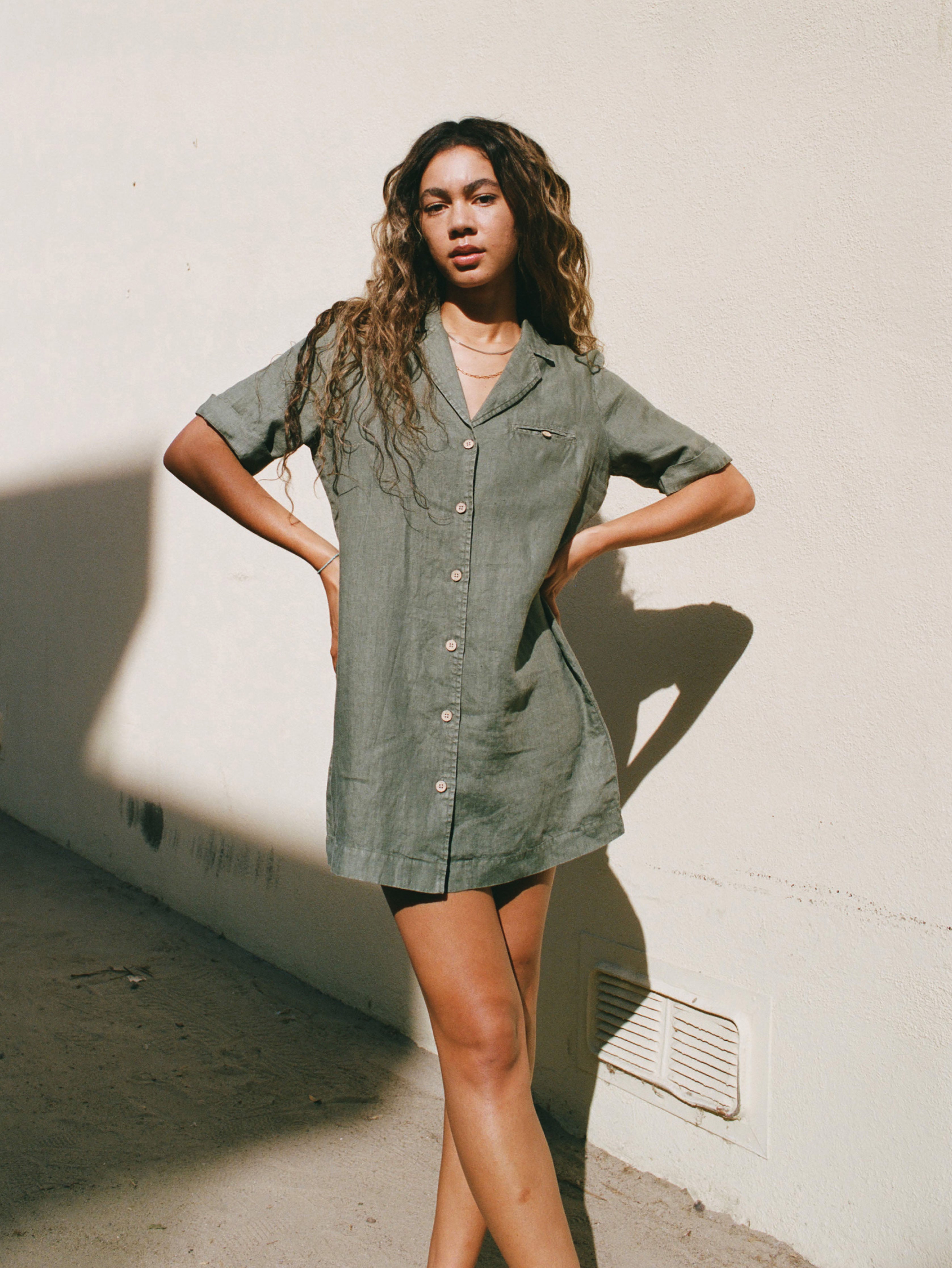 Paradise Point Dress - Thyme