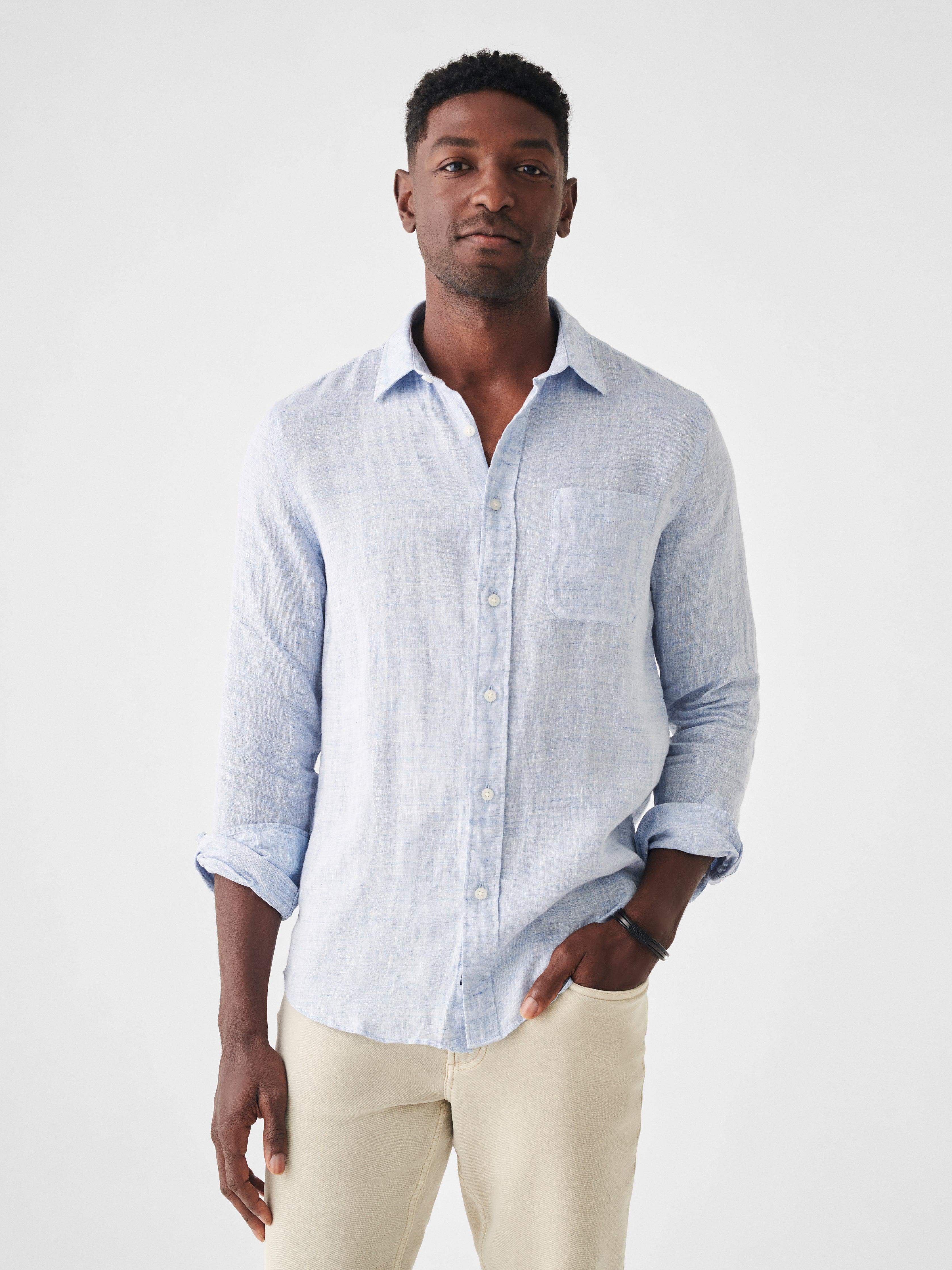 Laguna Linen Shirt - Light Blue Melange