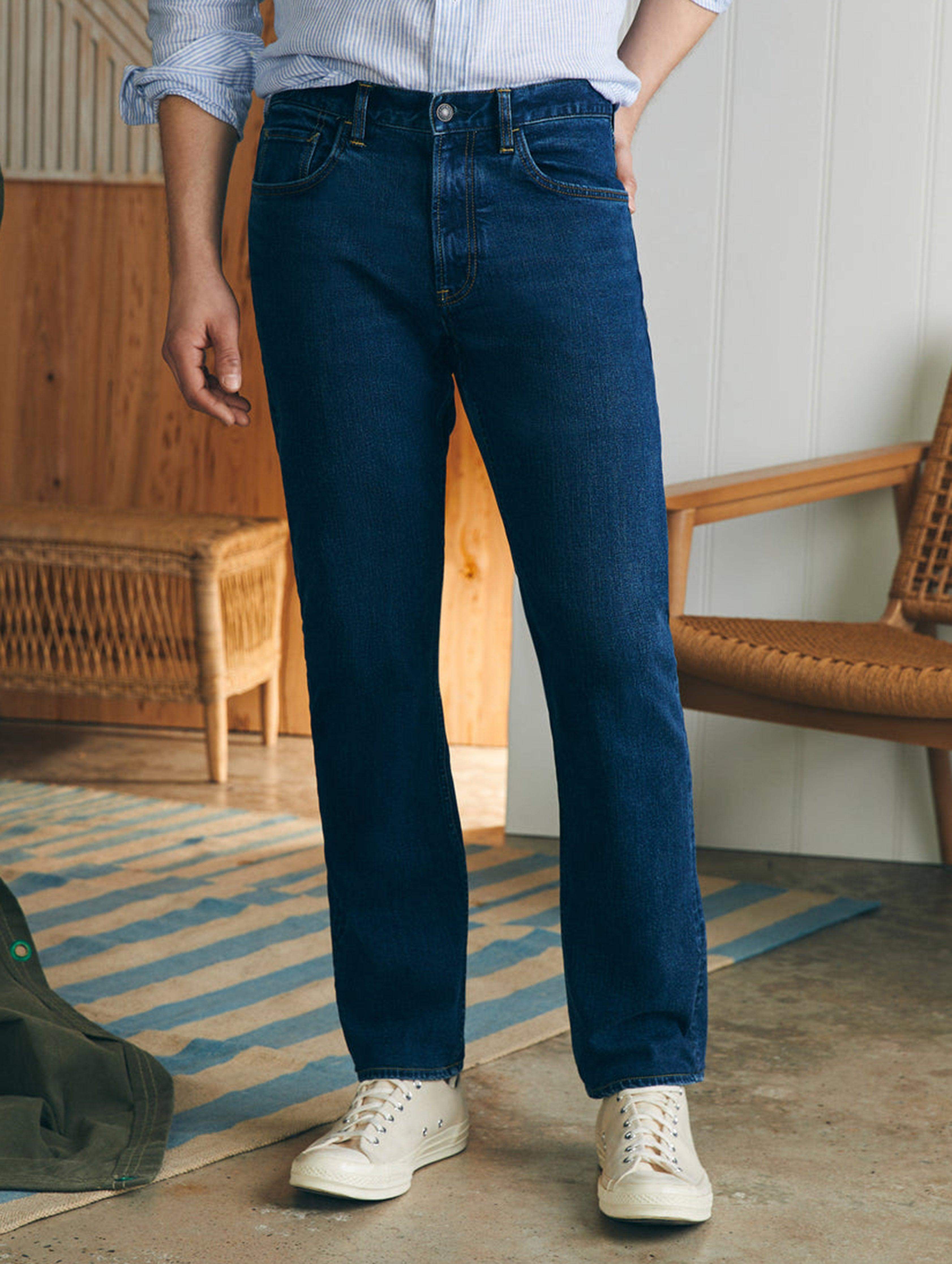 Organic Cotton Slim Straight Denim - Cove Point Wash