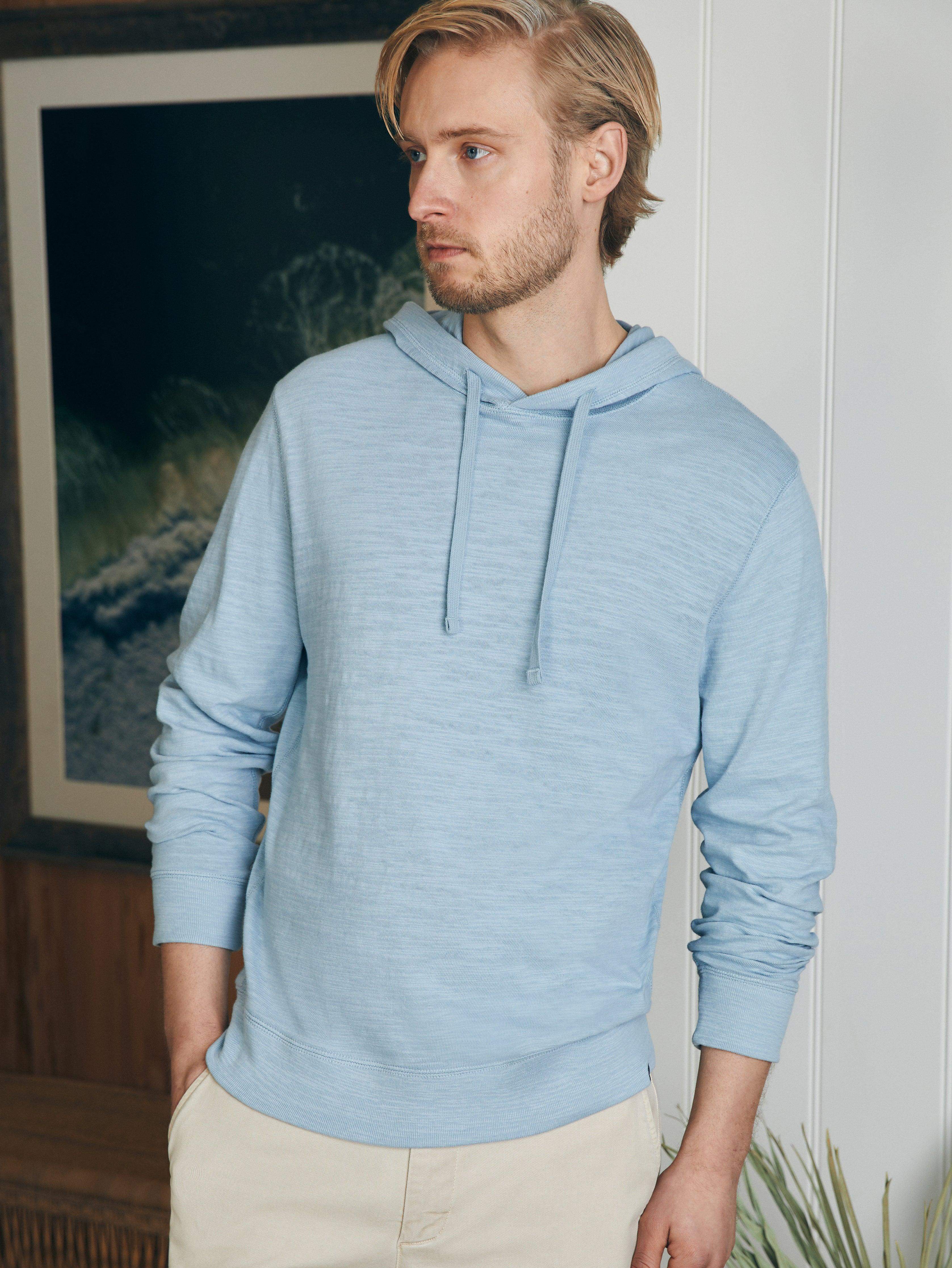 Sunwashed Slub Hoodie - Blue Breeze