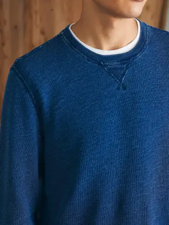 Indigo Crewneck - Midnight Indigo Wash(Midnight Indigo Wash,XS)