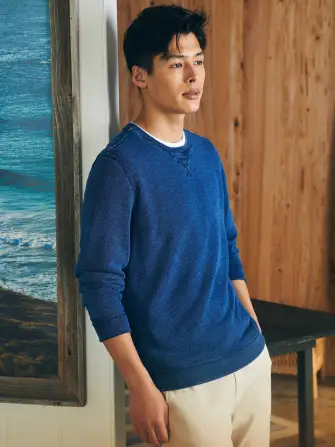 Indigo Crewneck - Midnight Indigo Wash(Midnight Indigo Wash,XS)
