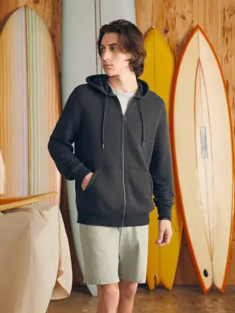 Whitewater Full Zip Hoodie - Washed Black(Washed Black,XS)