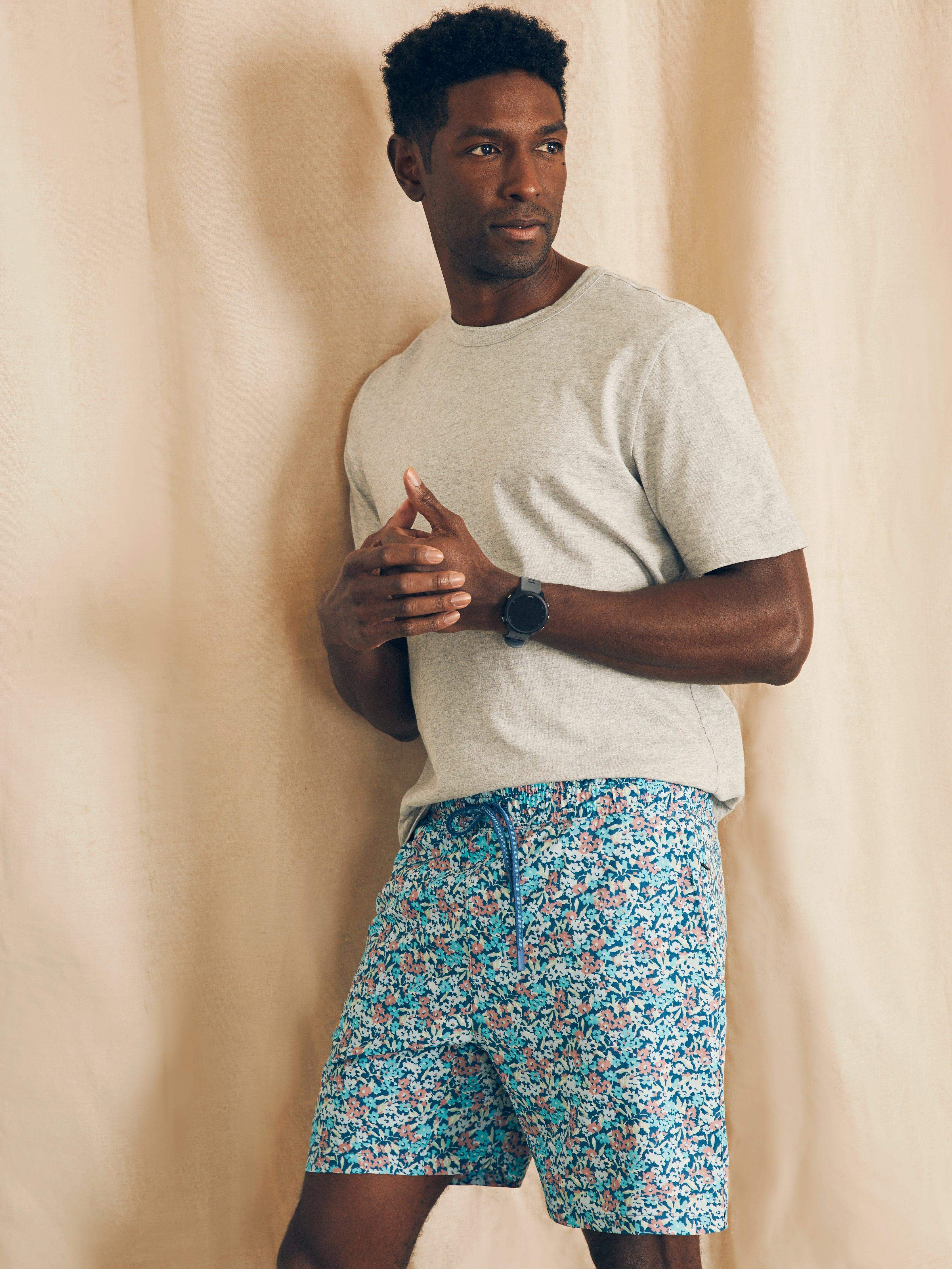Shorelite Active Swim Short (7 Inseam) - Seafoam Beach Blossom