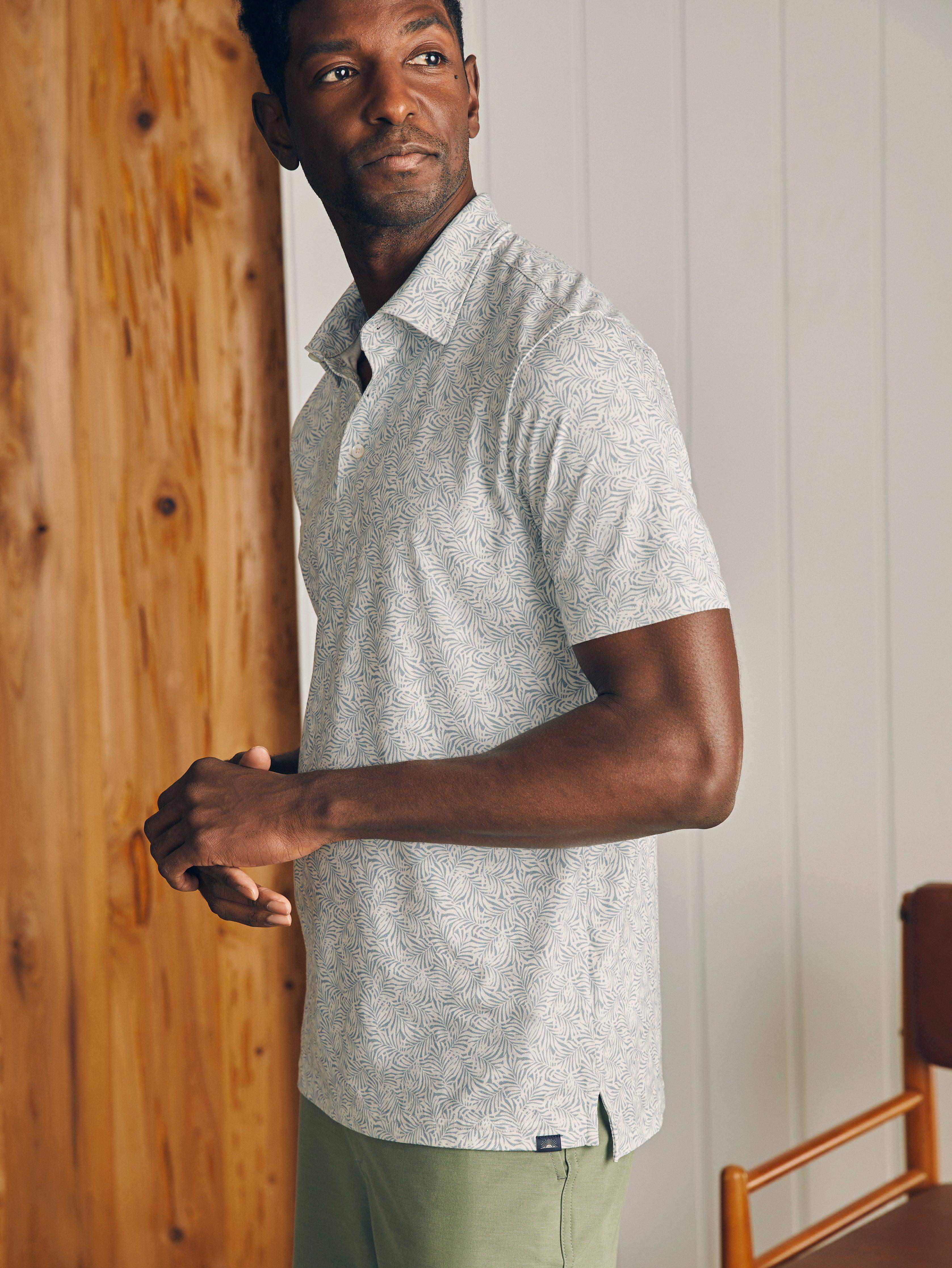 Movement™ Short-Sleeve Pique Polo Shirt - Sky Canopy Print
