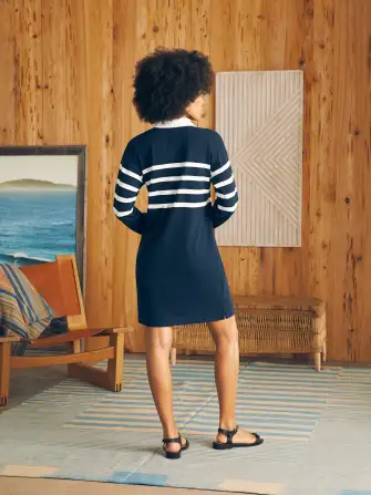 Rugby Jersey Dress - Cape May Stripe(Cape May Stripe,XXS)