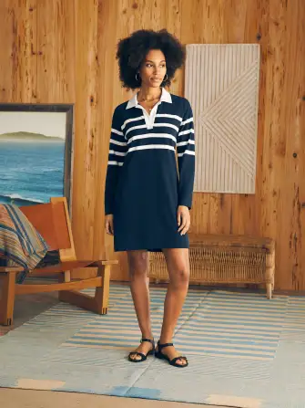 Rugby Jersey Dress - Cape May Stripe(Cape May Stripe,XXS)