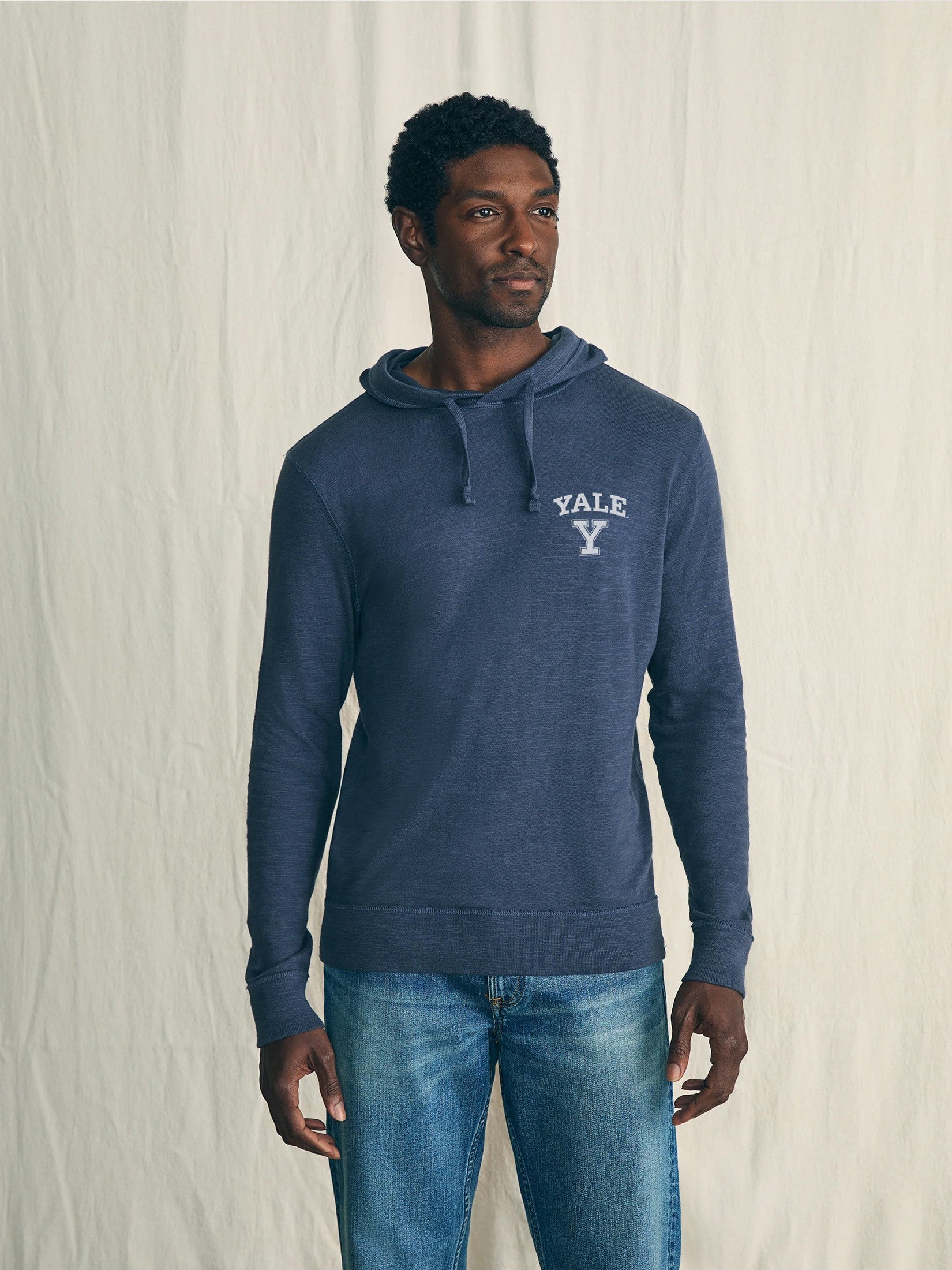Yale Sunwashed Slub Hoodie - Blue Nights