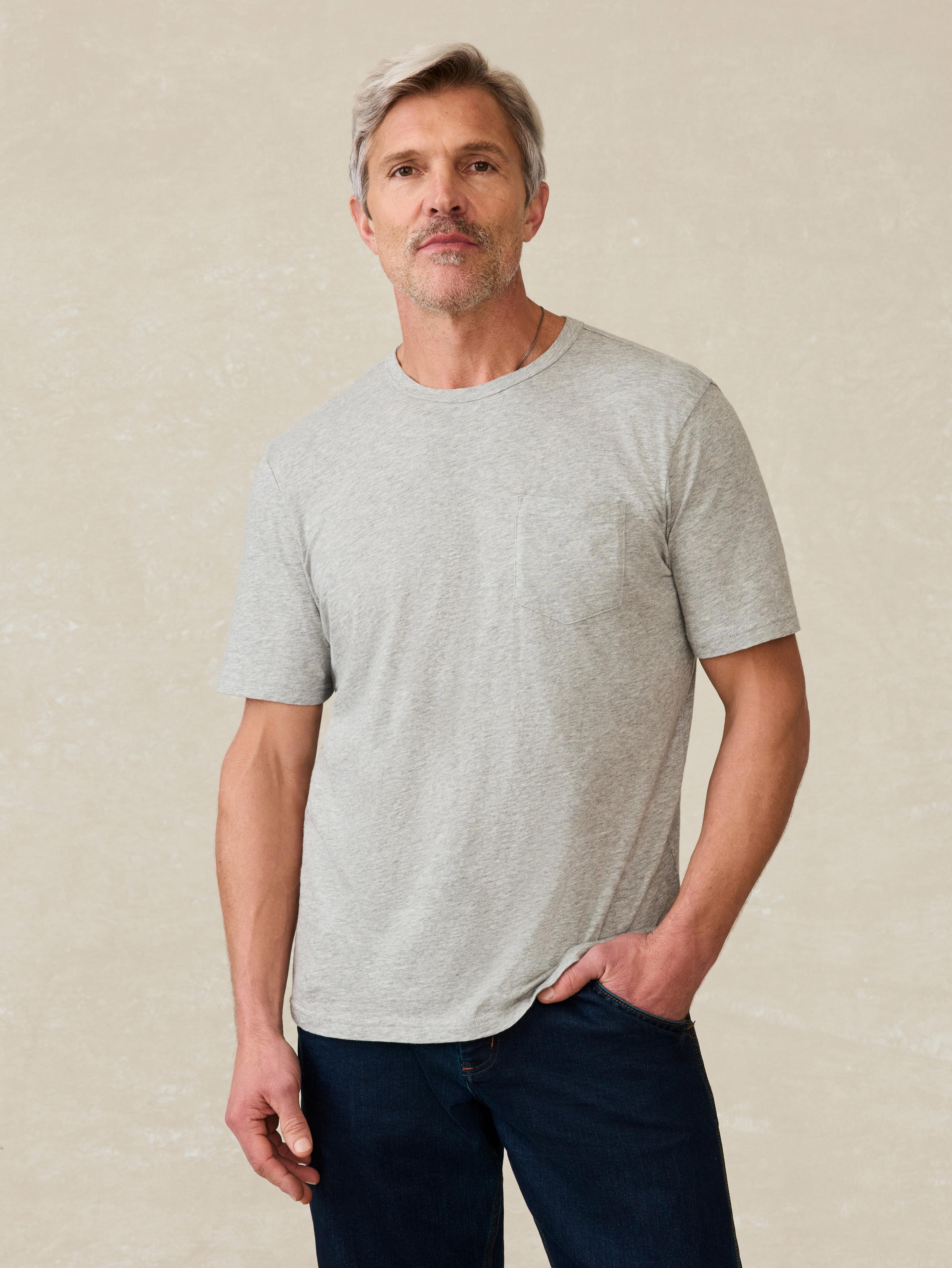Sunwashed Pocket Tee - Granite Heather