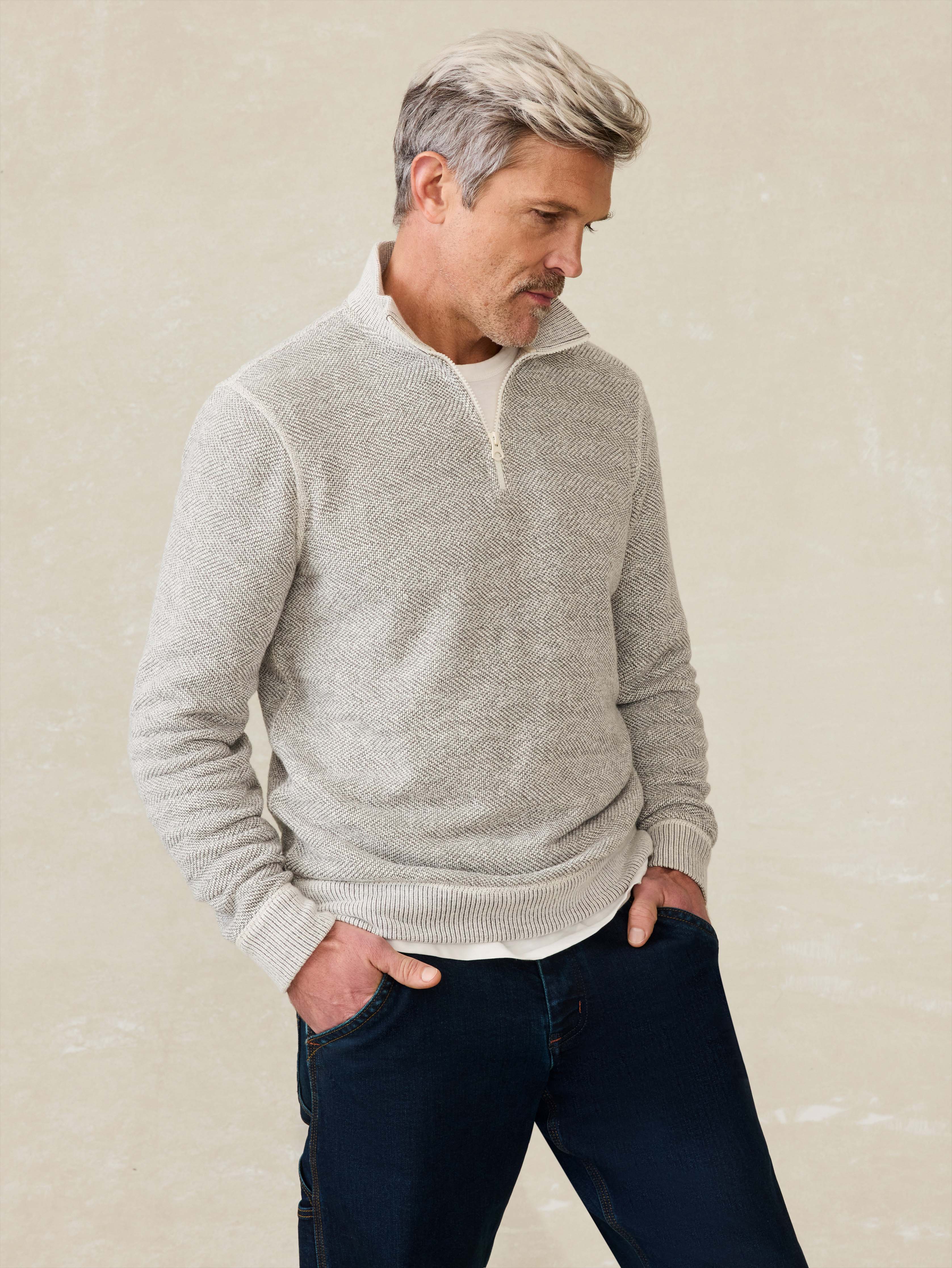 Whitewater Quarter Zip - Grey Shell Loop