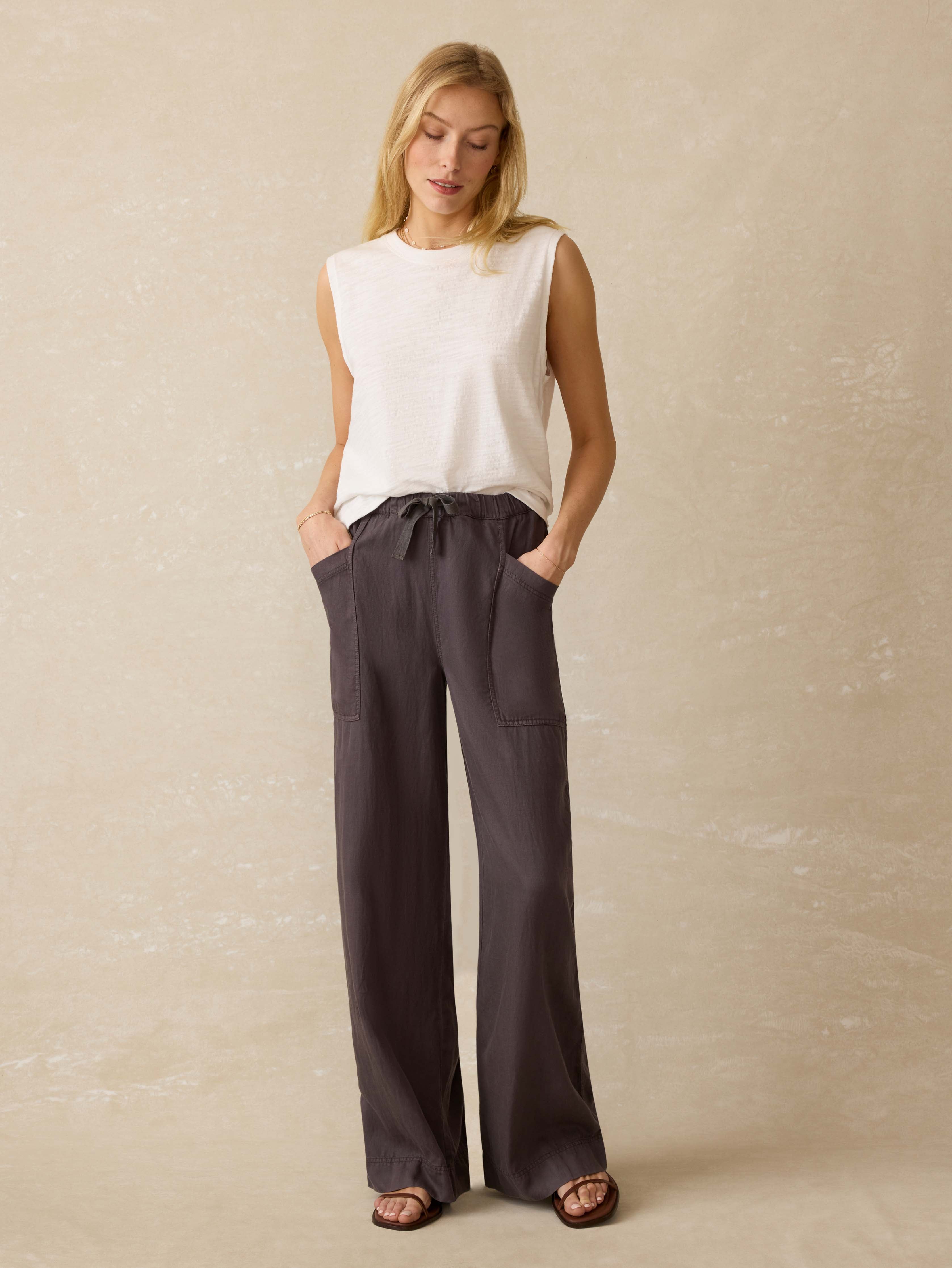 Topanga Drape Pant - Washed Black