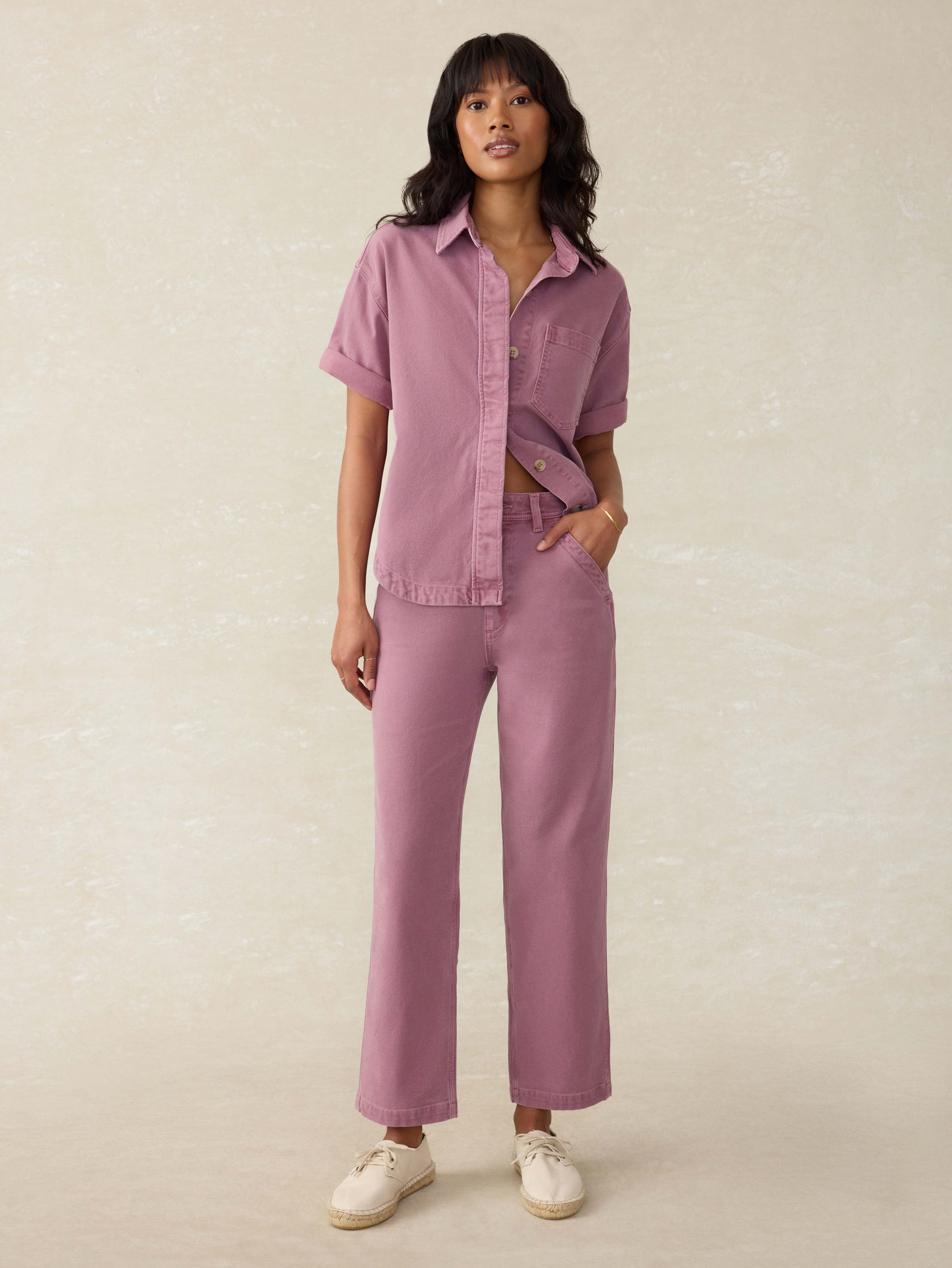 Sunwashed Canvas Dockside Pant - Weathered Orchid
