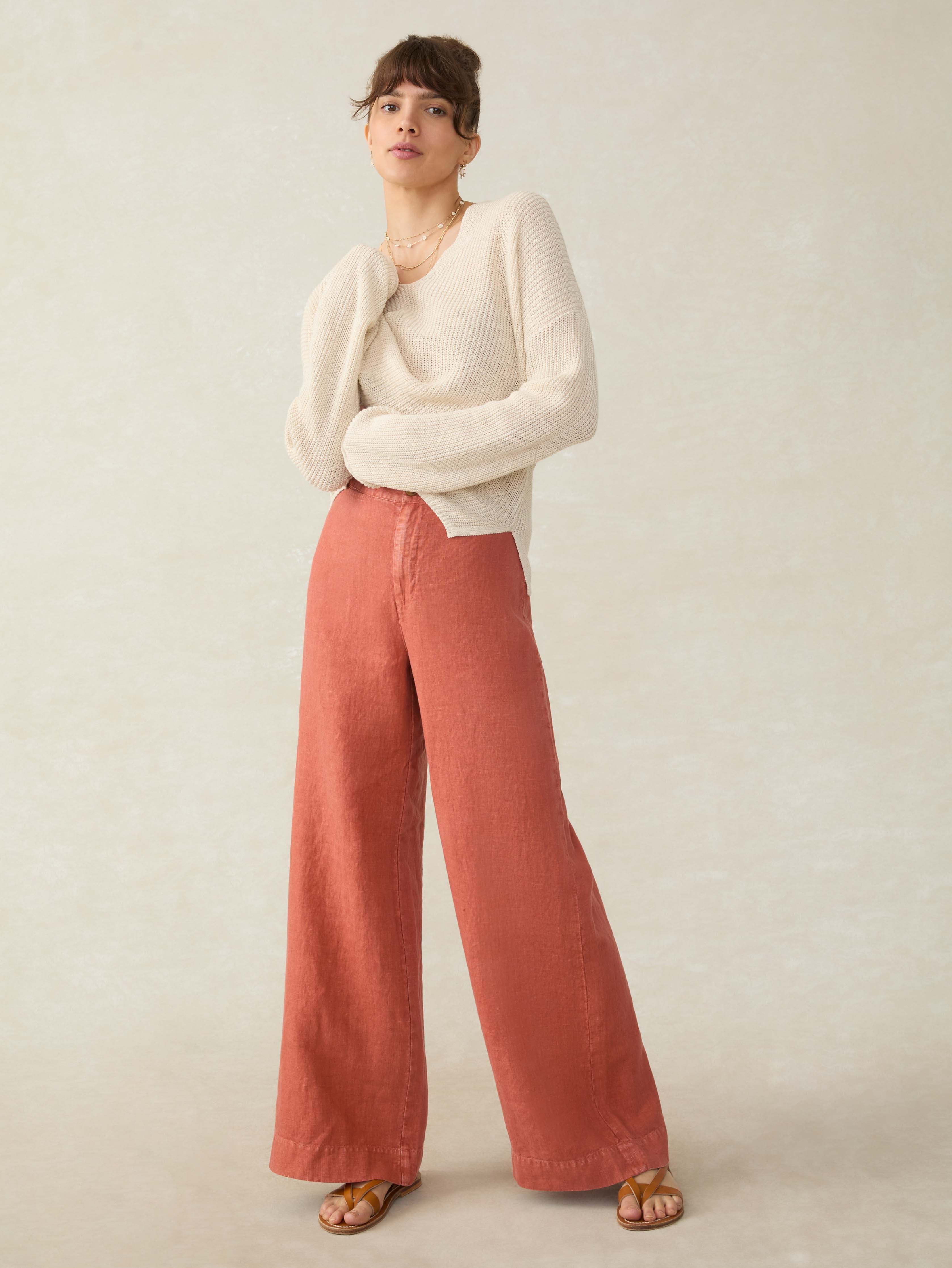 Sun Strider Linen Pant - Red Rock