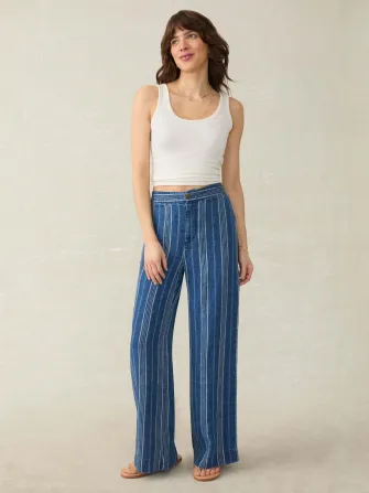 Sun Strider Linen Pant - Dockside Stripe