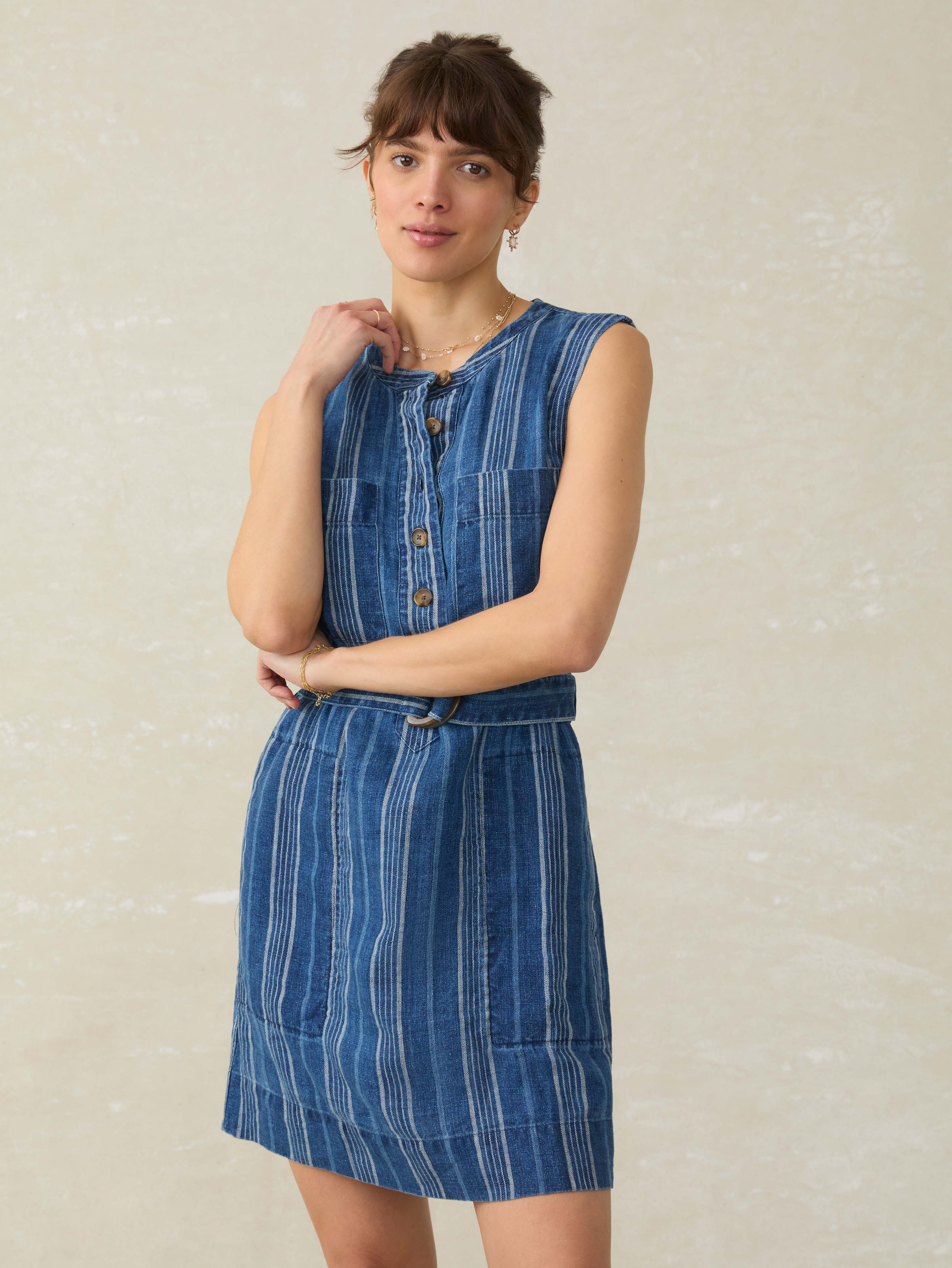 Avalon Dress - Dockside Stripe