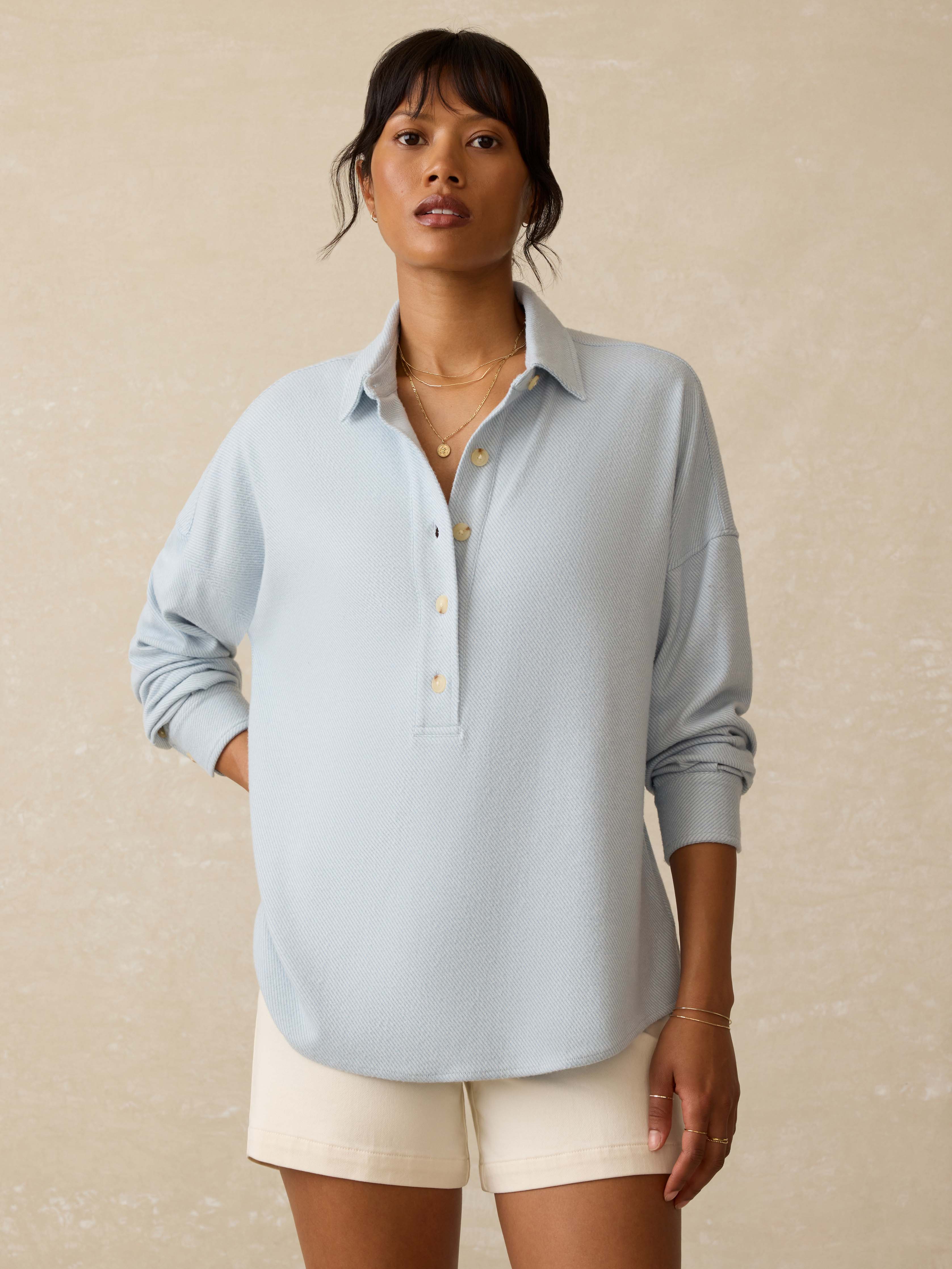 Legend™ Sweater Montana Pullover - Ice Blue Twill