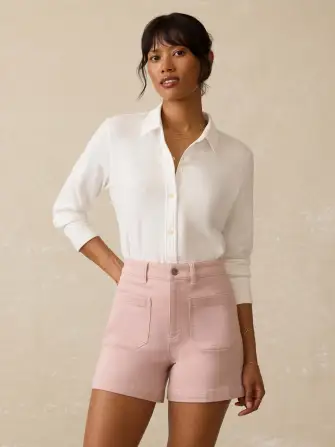Sunwashed Regenerative Cotton Knit Shirt - White