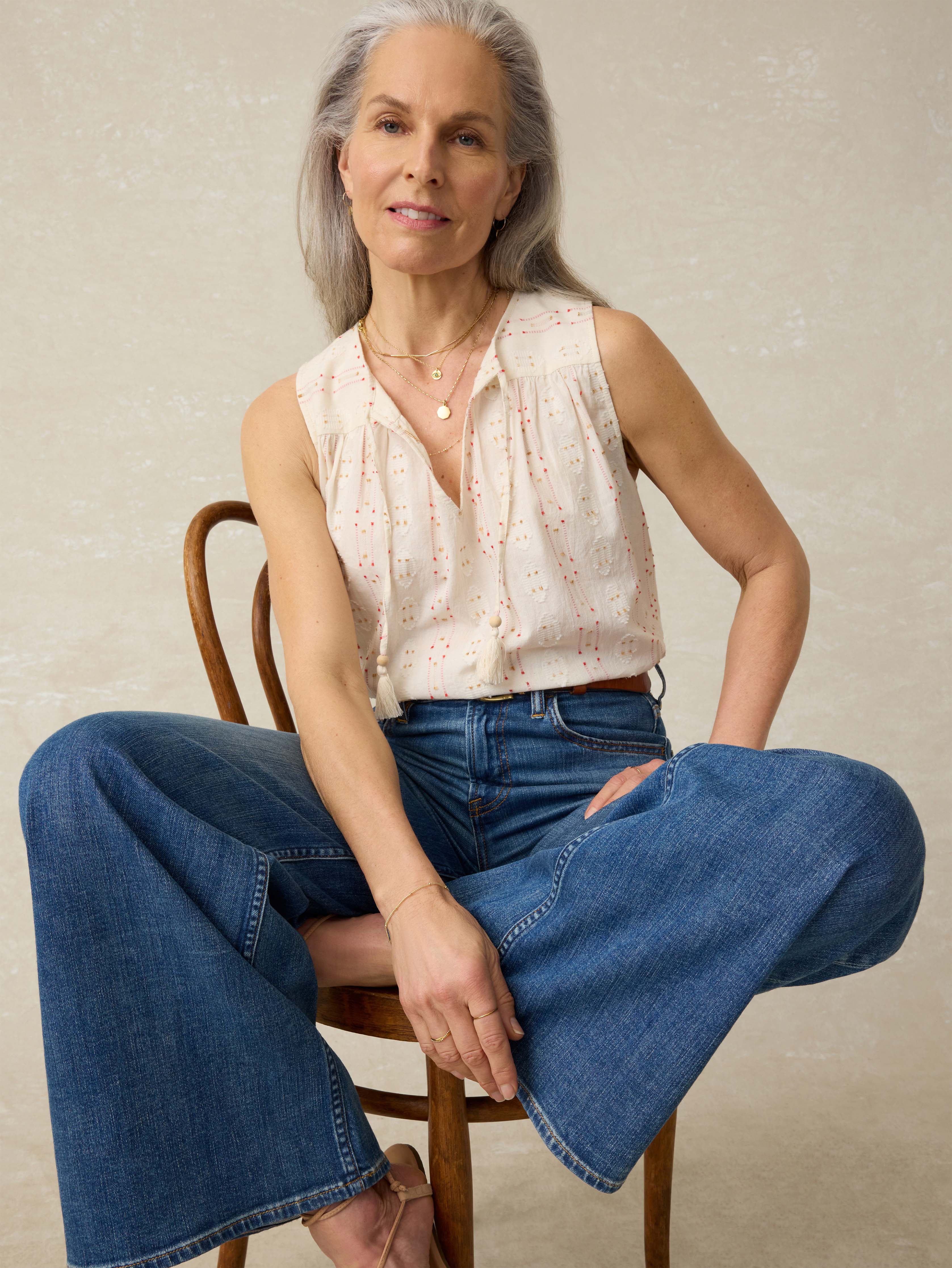 Skylar Blouse - Sunburst Dobby