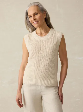 Miramar Linen Sweater Tank - Summer Sand