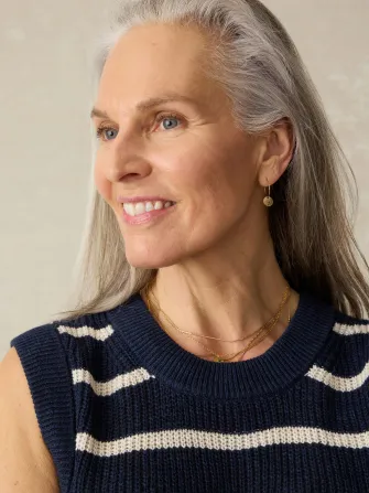 Miramar Linen Sweater Tank - North Sea Stripe(North Sea Stripe,XXS)