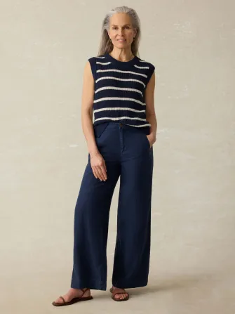 Miramar Linen Sweater Tank - North Sea Stripe(North Sea Stripe,XXS)