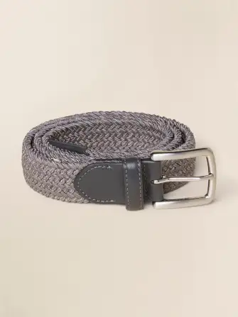 Men's Stretch Woven Belt - Grey