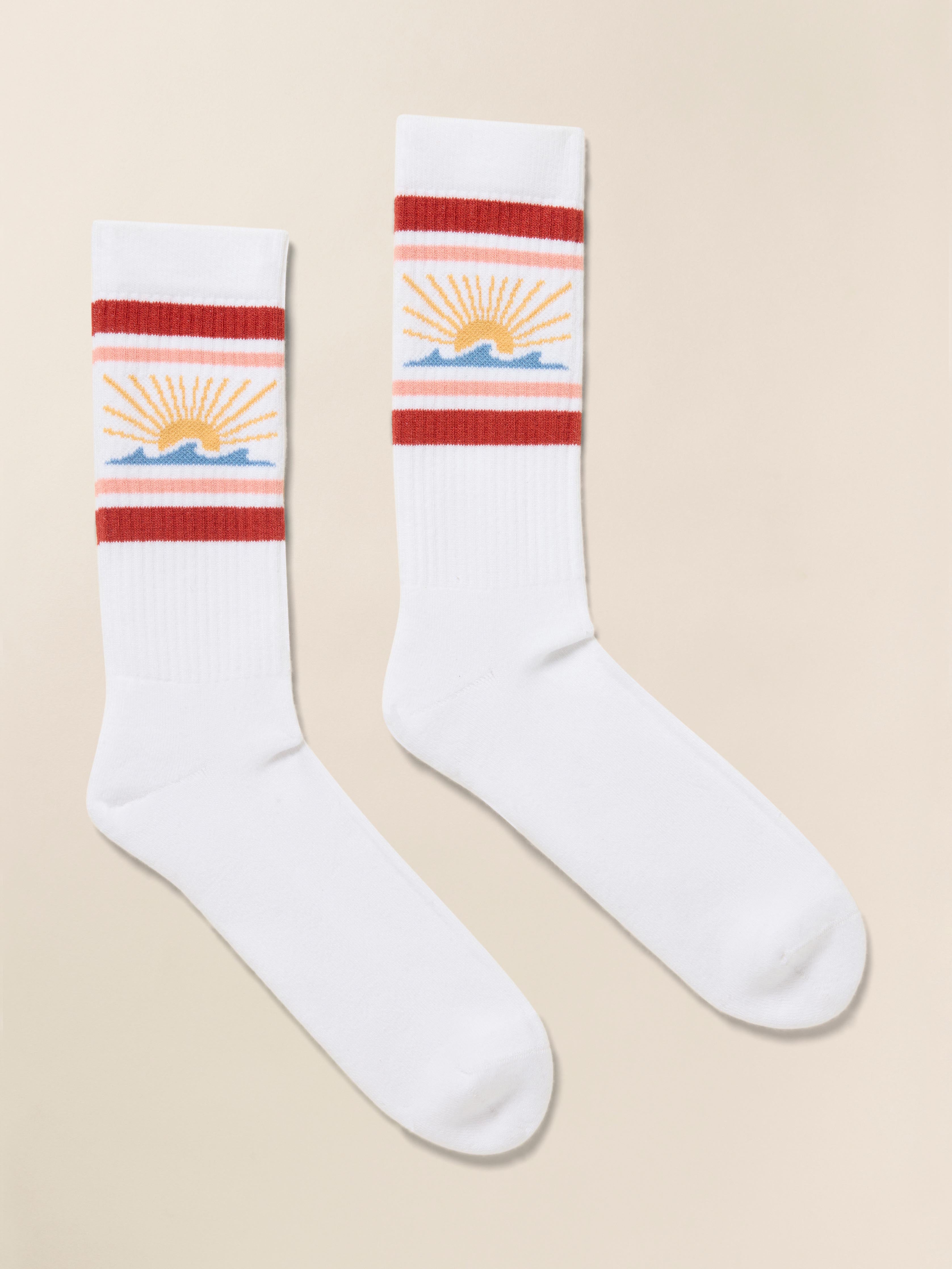 Sun And Waves Sock - Red Horizon