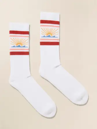 Sun And Waves Sock - Red Horizon
