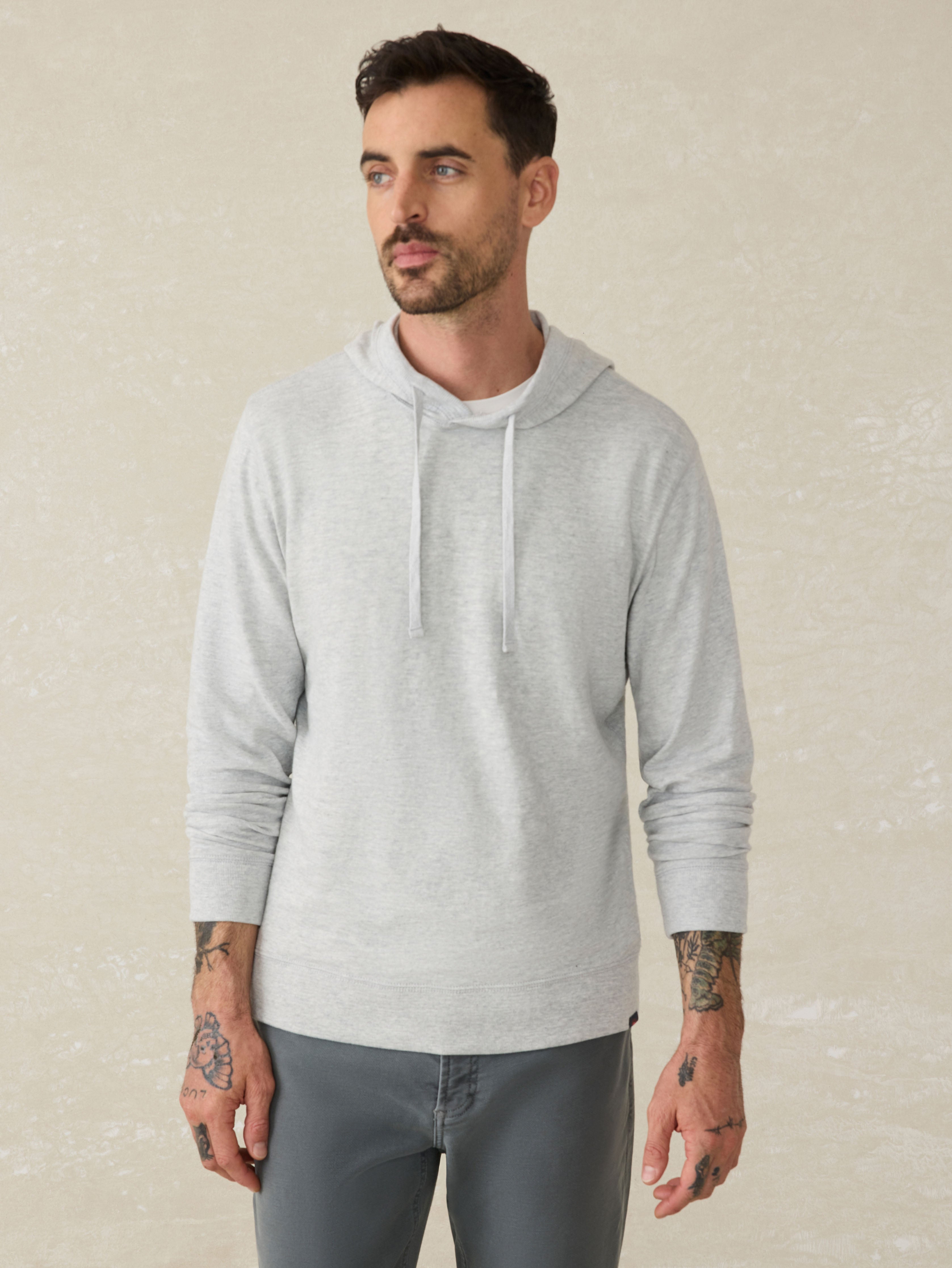 Sunwashed Slub Hoodie (Tall) - Light Grey Heather