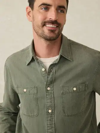 Tried & True Chambray Workshirt - Desert Olive(Desert Olive,XS)