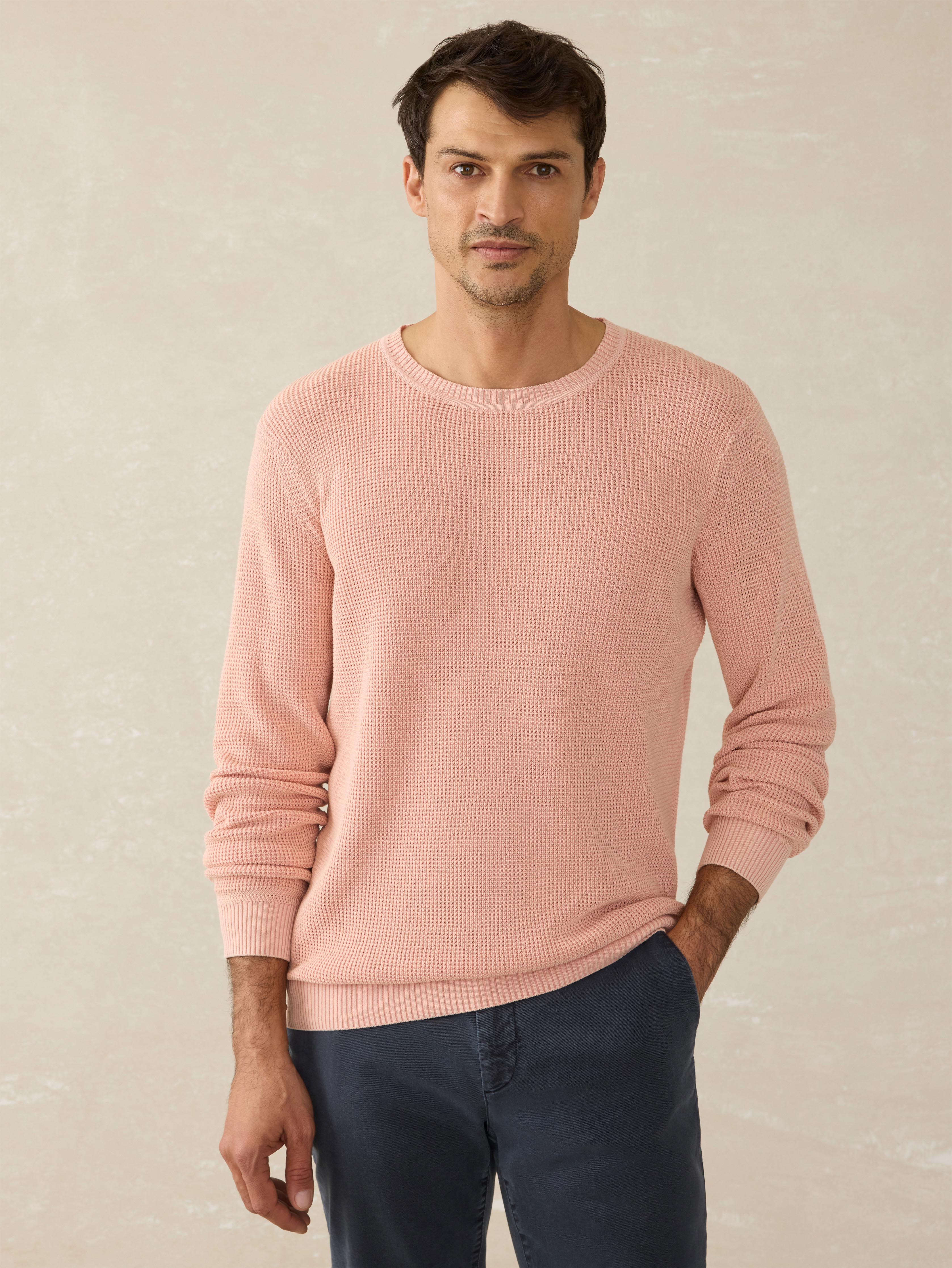 Sunwashed Crewneck Sweater - Coral Dawn
