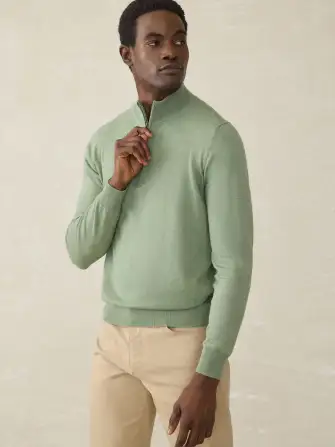 Movement™ Quarter Zip Sweater - Faded Leaf Melange(Faded Leaf Melange,XS)